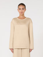 Silk And Cotton Sweatshirt for Women - Caramel - Max Mara UAE
