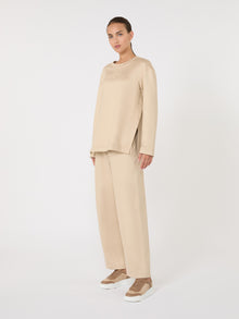 Silk And Cotton Sweatshirt for Women - Caramel - Max Mara UAE