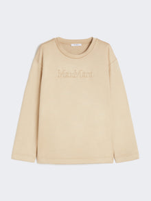 Silk And Cotton Sweatshirt for Women - Caramel - Max Mara UAE