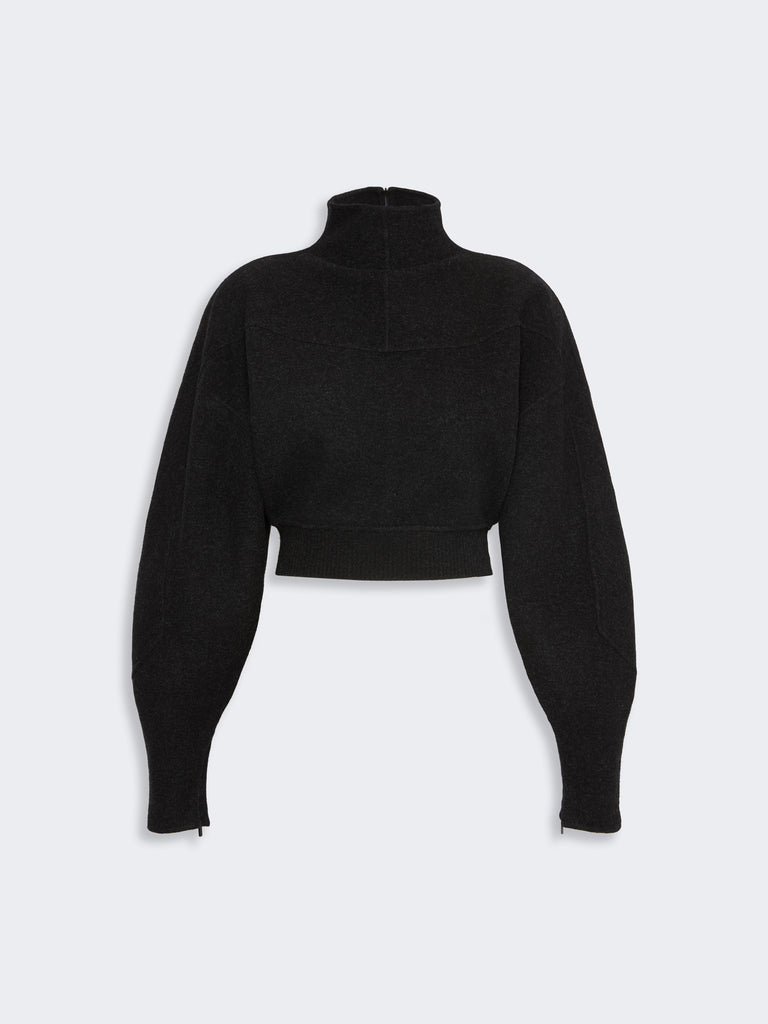 max mara cropped wool and cashmere jersey sweatshirt