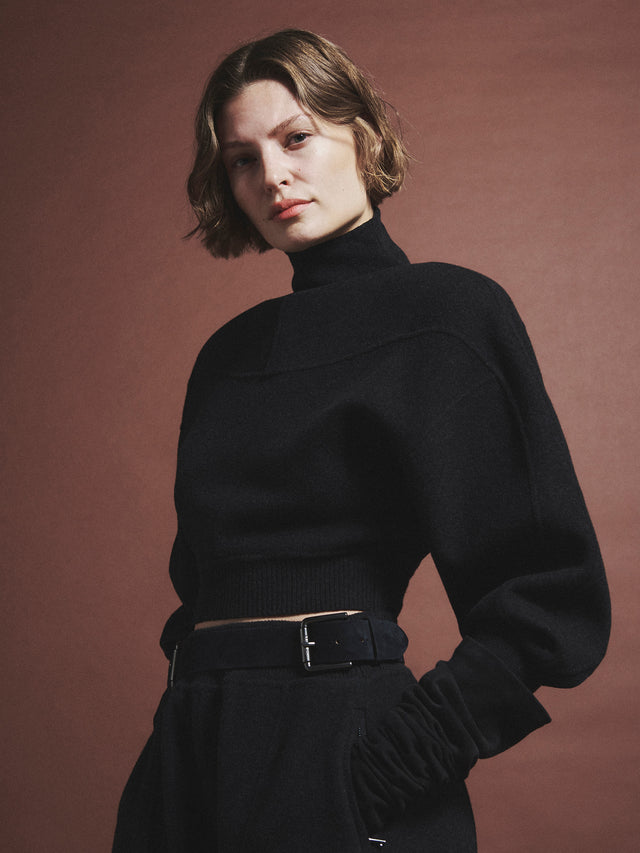 Max Mara Cropped wool and cashmere jersey sweatshirt for Women
