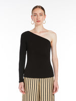 One-shoulder jersey top
