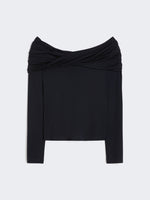 Wool off-the-shoulder top