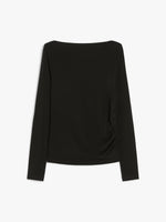 Draped Jersey T-Shirt for Women - Black - Max Mara UAE