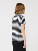 Striped Jersey T-Shirt for Women - Black - Max Mara UAE