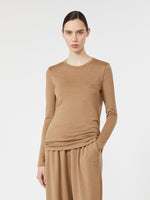 max mara light wool jersey t-shirt for women