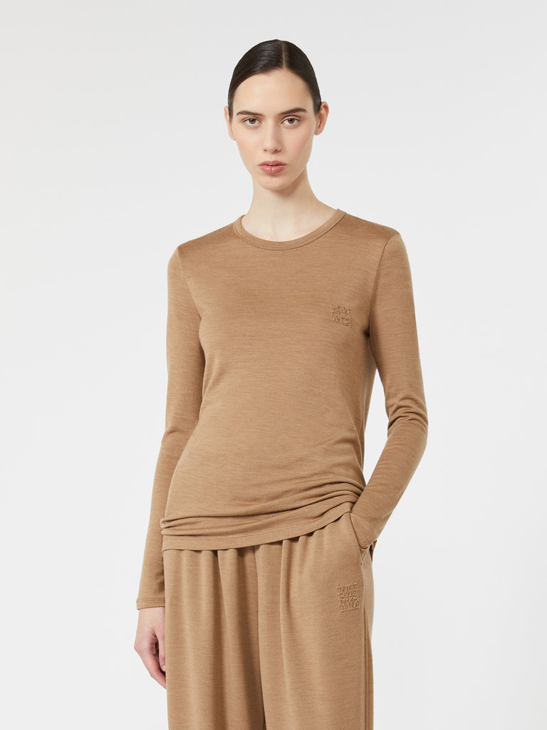 max mara light wool jersey t-shirt