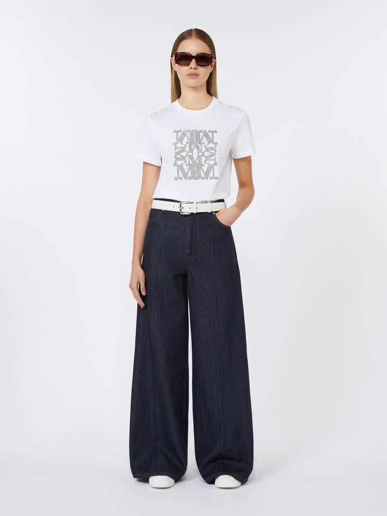 max mara embroidered cotton t-shirt