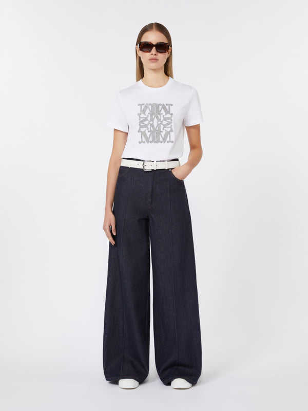 Embroidered cotton T-shirt