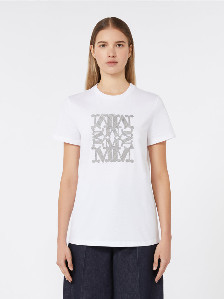 max mara embroidered cotton t-shirt