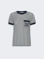 max mara striped cotton mesh t-shirt for women
