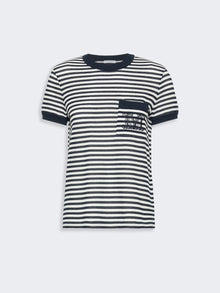 max mara striped cotton mesh t-shirt for women