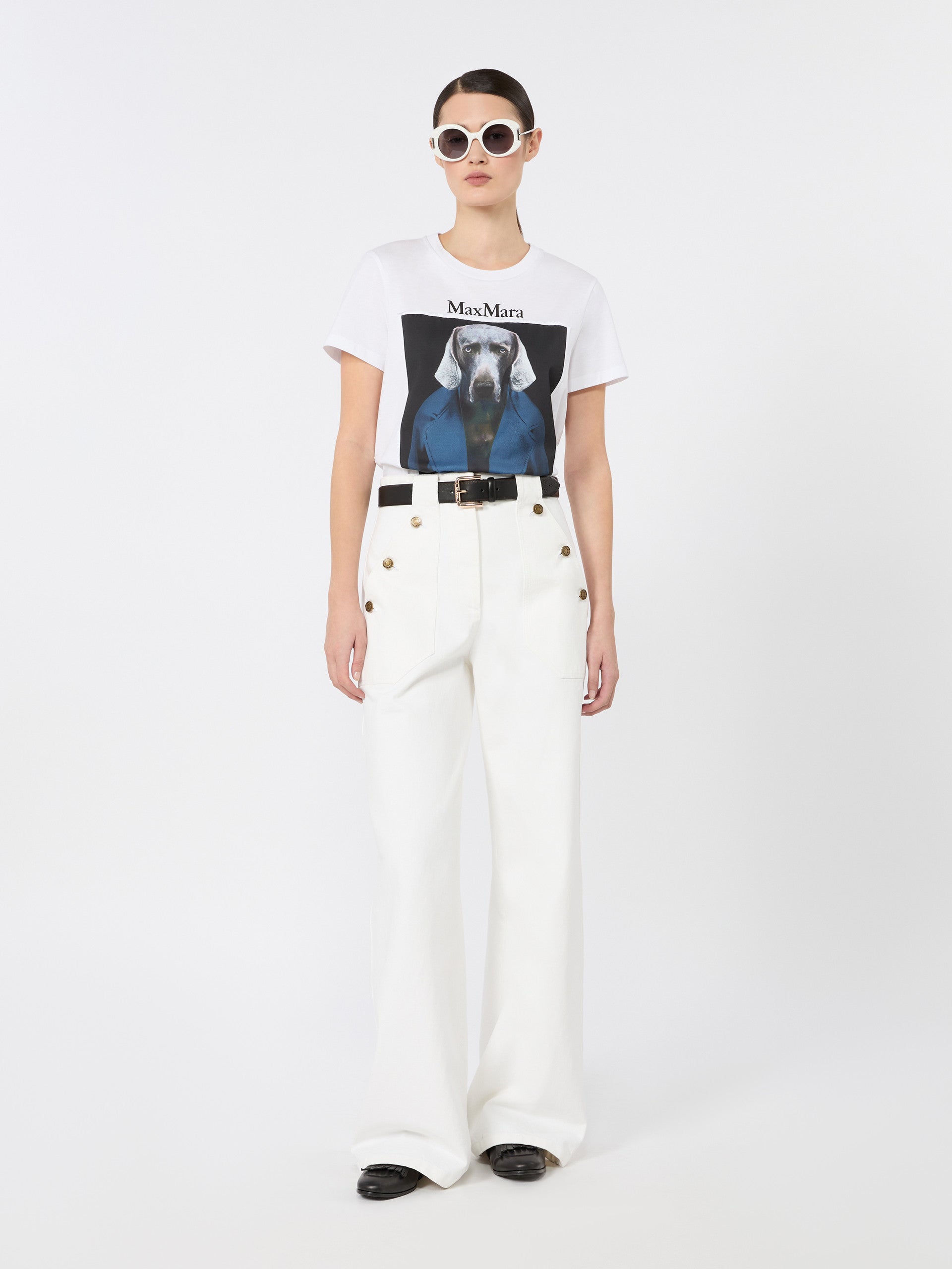 max mara iconic print-adorned jersey t-shirt for women