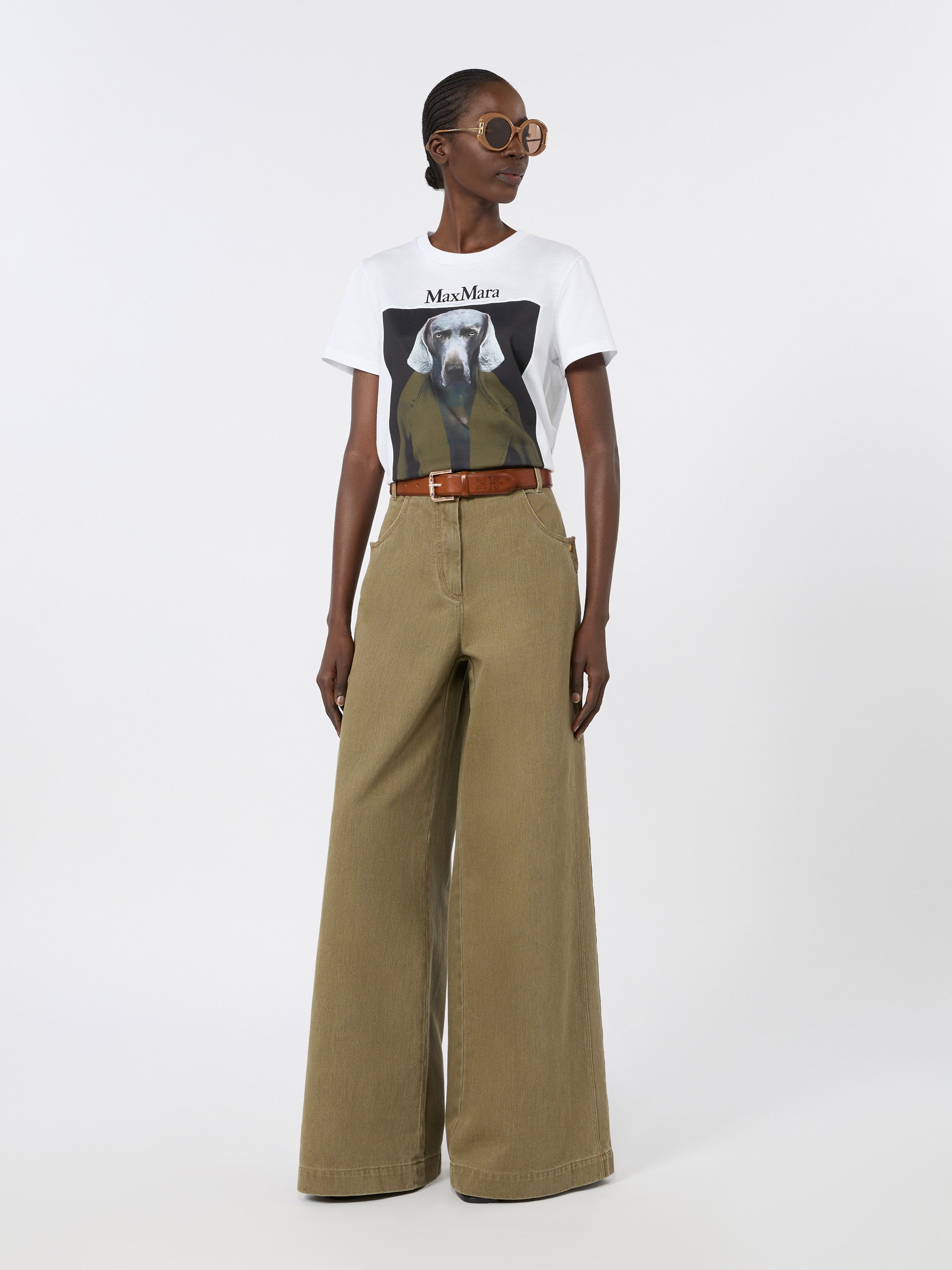 max mara iconic print-adorned jersey t-shirt for women
