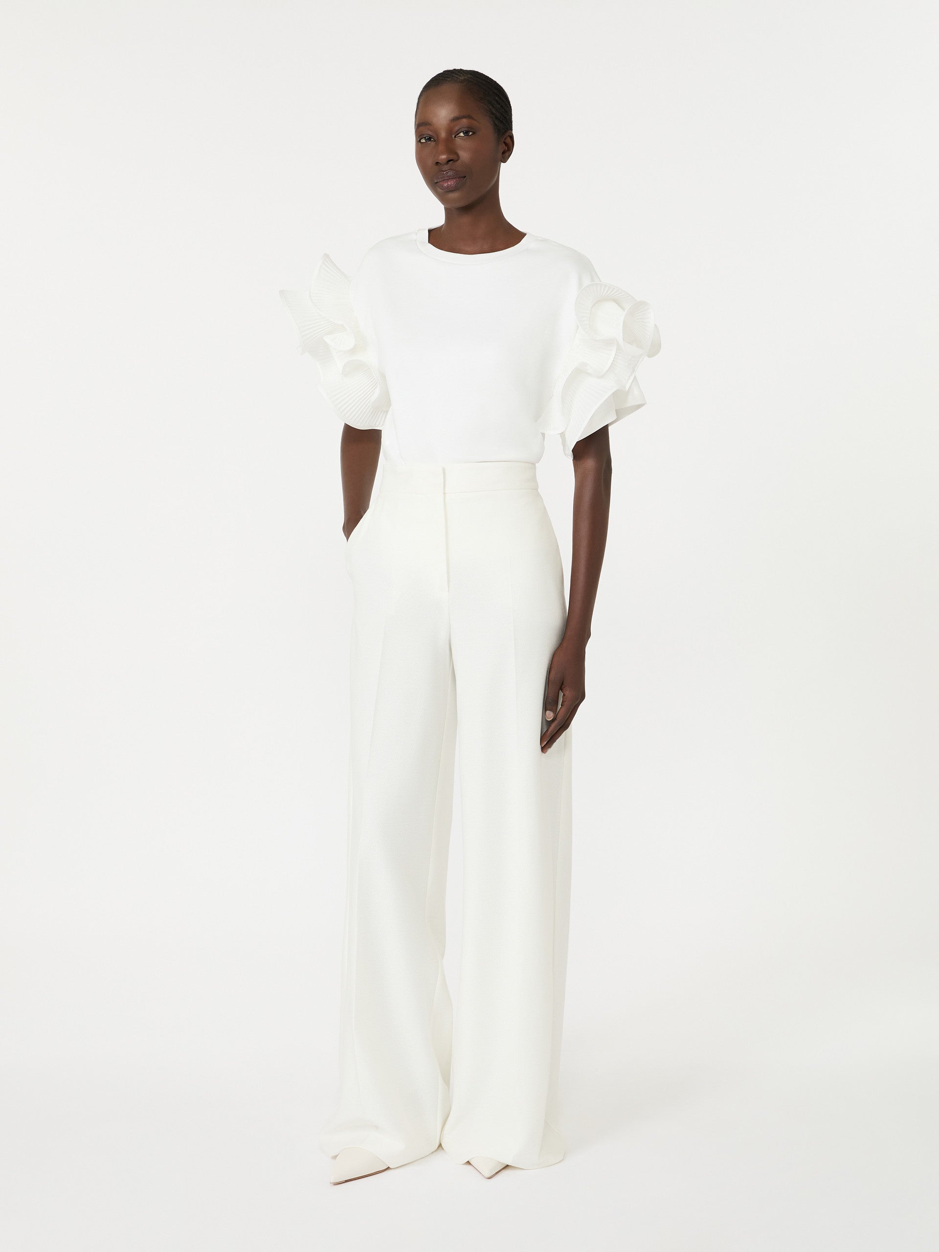 max mara ruched jersey t-shirt for women