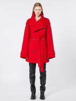 Short Trench Coat In Wool - Runway for Women - Red - Max Mara UAE