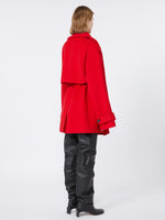 Short Trench Coat In Wool - Runway for Women - Red - Max Mara UAE