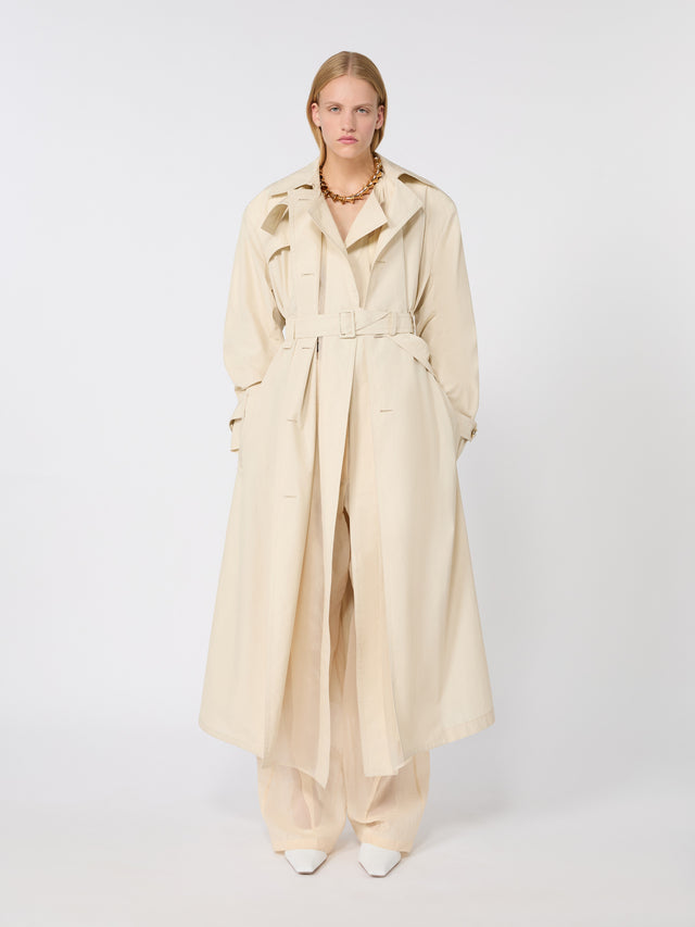 max mara water-repellent cotton trench coat for women