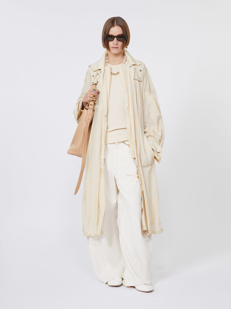 max mara long taffeta raincoat