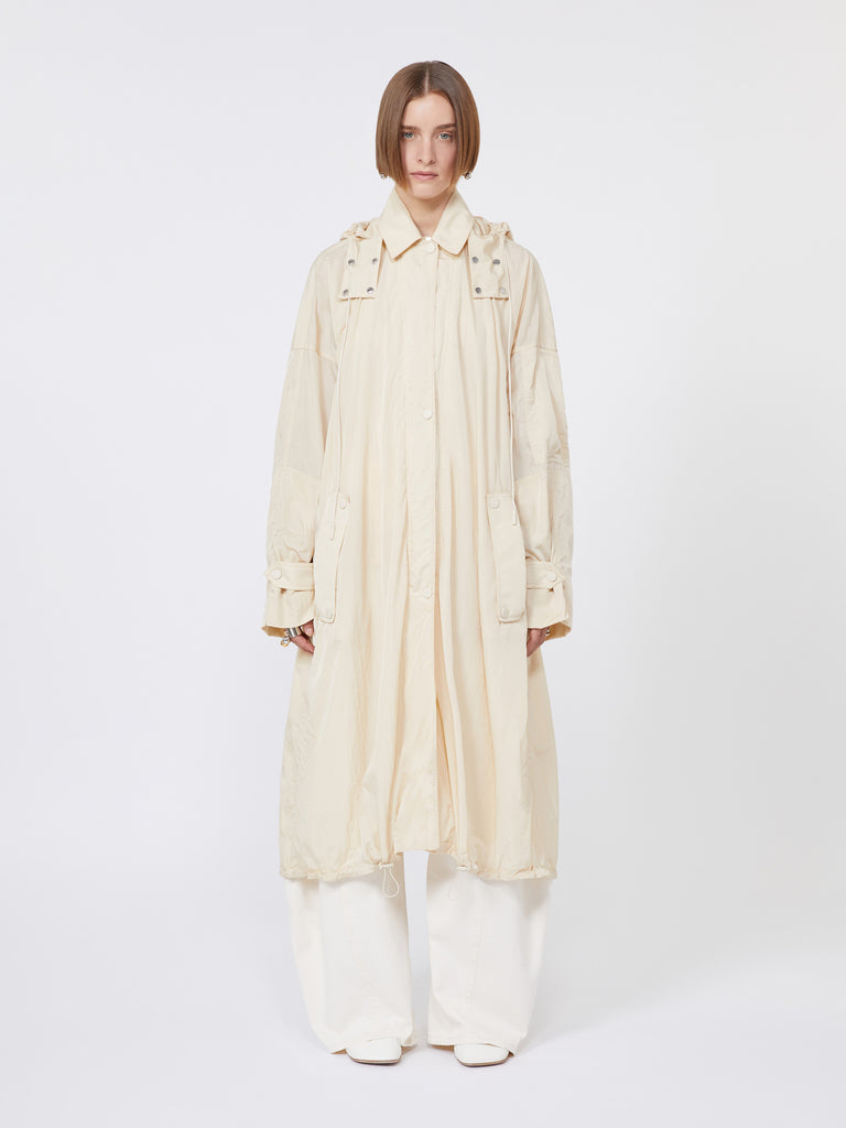 max mara long taffeta raincoat