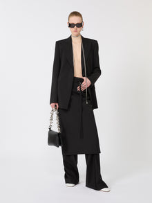 Natural Stretch Pure Wool Tailored Blazer for Women - Black - Max Mara UAE