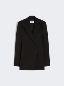 Natural Stretch Pure Wool Tailored Blazer for Women - Black - Max Mara UAE