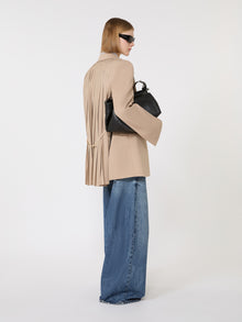 Tailored Wool Blazer With Pleated Back for Women - Beige - Max Mara UAE