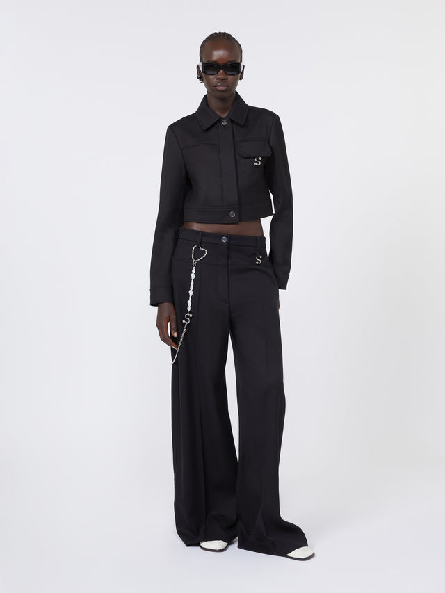 max mara short washed gabardine jacket for women