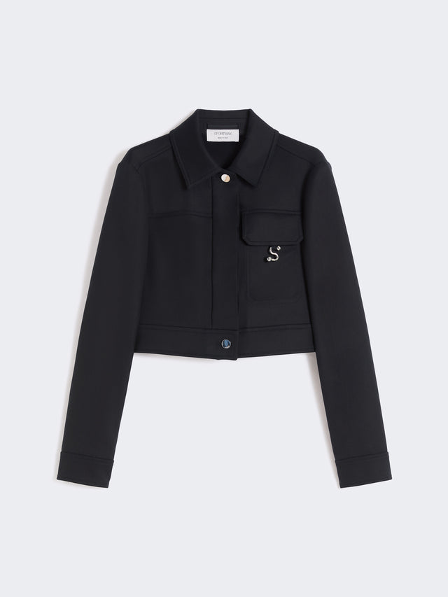 max mara short washed gabardine jacket for women