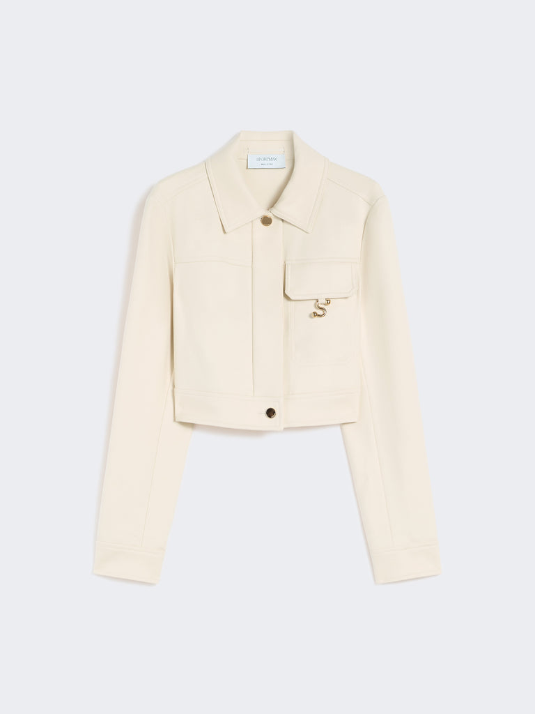 max mara short washed gabardine jacket