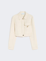 max mara short washed gabardine jacket for women