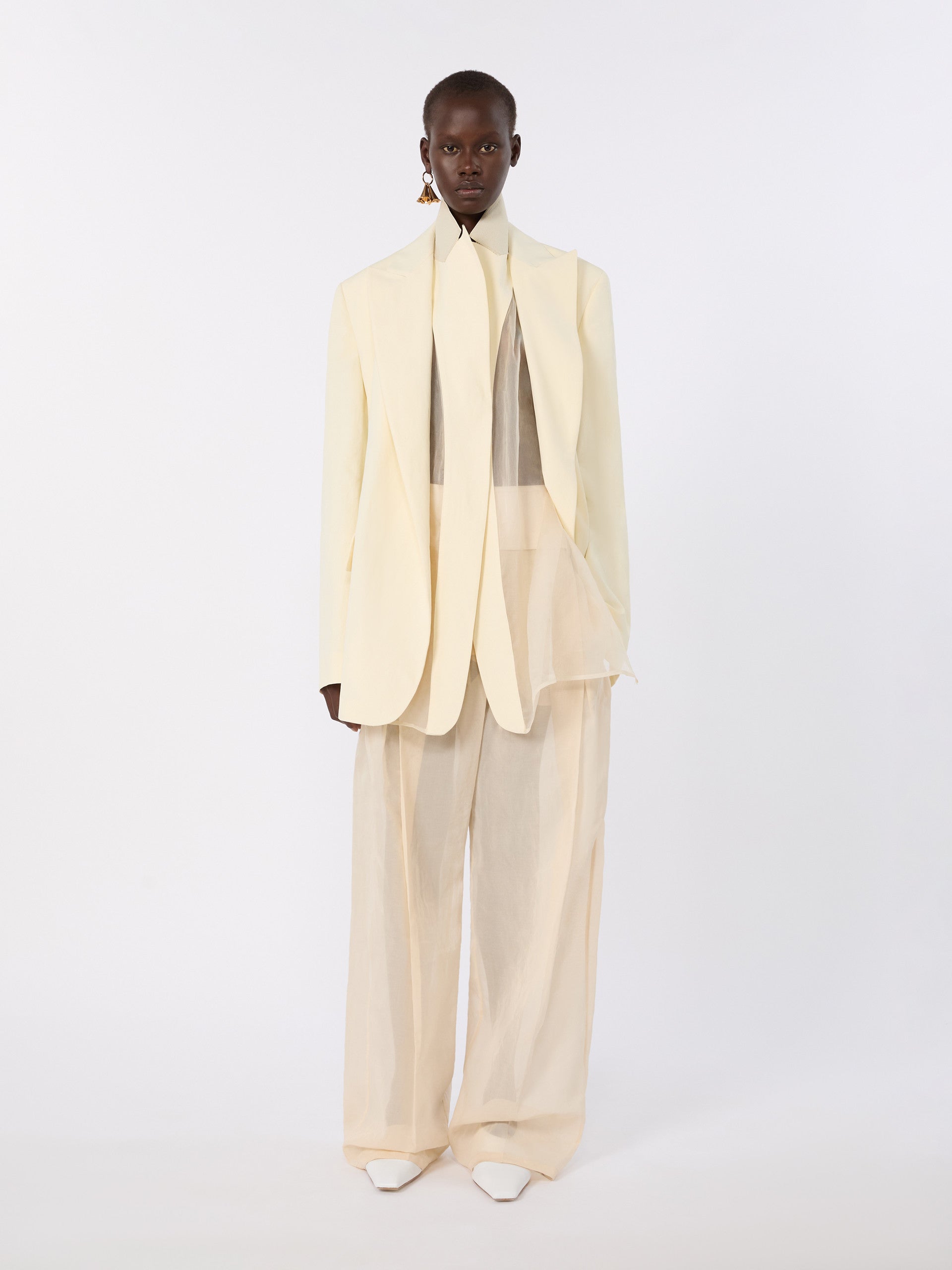 max mara viscose-blend double-collar blazer for women