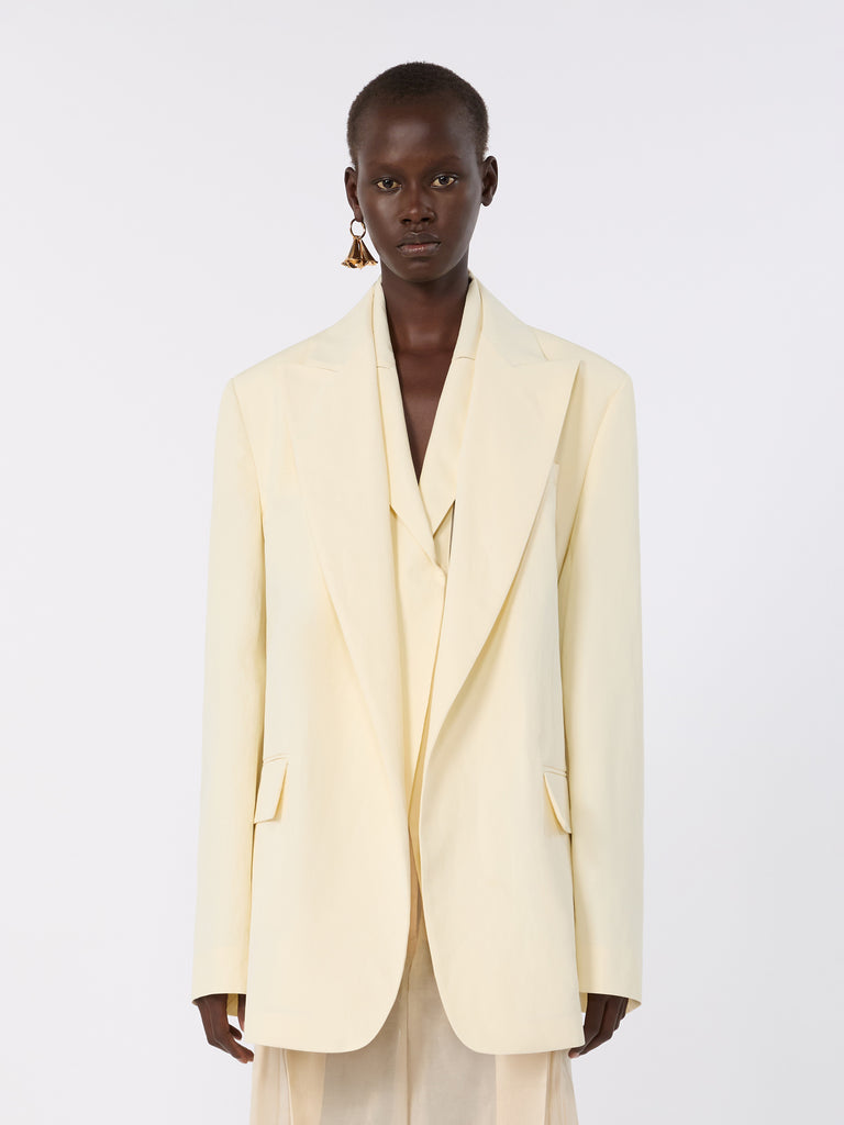 max mara viscose-blend double-collar blazer