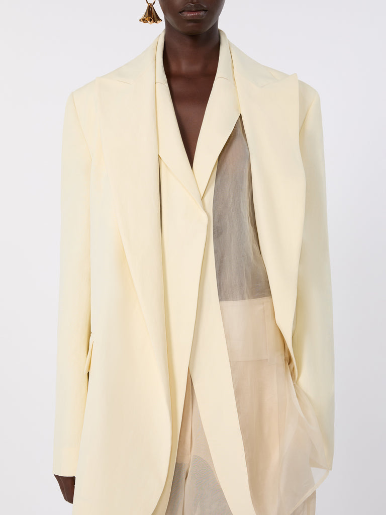 max mara viscose-blend double-collar blazer