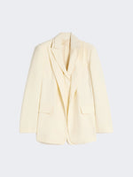max mara viscose-blend double-collar blazer for women