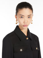 Cotton Cady Cropped Jacket for Women - Black - Max Mara UAE