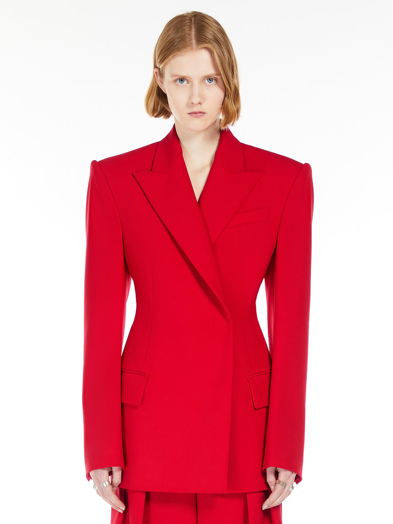 max mara stretch-wool double-breasted blazer