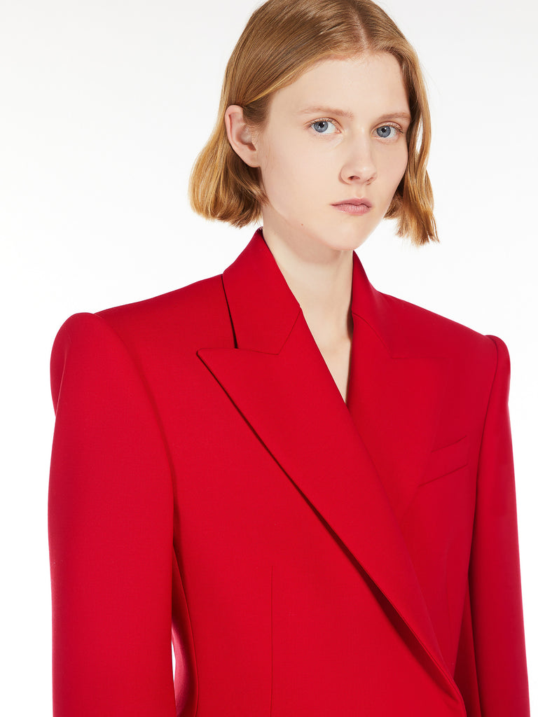 max mara stretch-wool double-breasted blazer