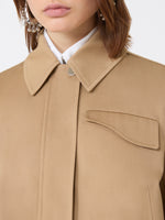 Boxy Cotton Jacket for Women - Biscuit - Max Mara UAE
