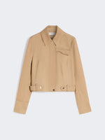 Boxy Cotton Jacket for Women - Biscuit - Max Mara UAE