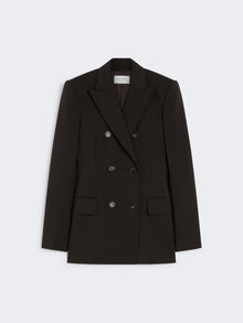 Double-Breasted Wool Tailored Blazer for Women - Dark Brown - Max Mara UAE