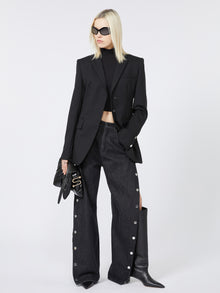 Stretch Wool Jacket for Women - Black - Max Mara UAE