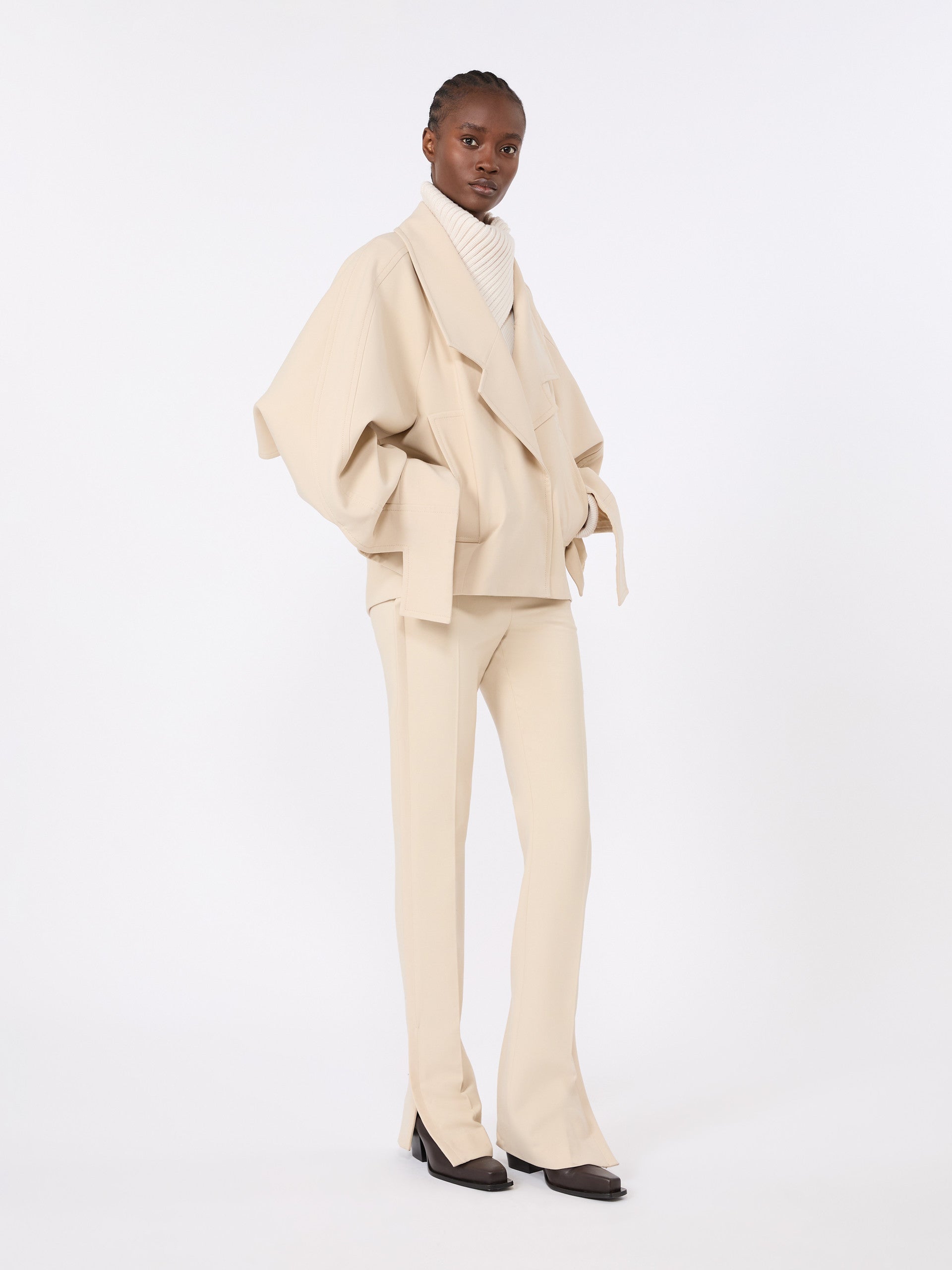max mara technical wool pea coat for women