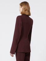 Slim-Fit Gabardine Jacket for Women - Wine-Coloured - Max Mara UAE
