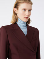 Slim-Fit Gabardine Jacket for Women - Wine-Coloured - Max Mara UAE