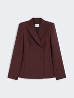 Slim-Fit Gabardine Jacket for Women - Wine-Coloured - Max Mara UAE