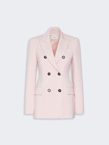Double-Breasted Natural Stretch Wool Blazer for Women - Antique Rose - Max Mara UAE