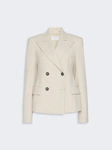 max mara double-breasted stretch wool blazer for women