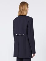 Jacket With Detachable Hem Detail for Women - Midnightblue - Max Mara UAE