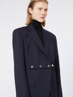 Jacket With Detachable Hem Detail for Women - Midnightblue - Max Mara UAE